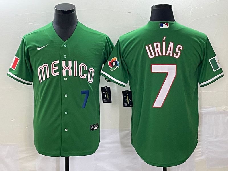 Men 2025 World Cup Mexico #7 Urias Green Nike MLB Jersey style 31812->more jerseys->MLB Jersey